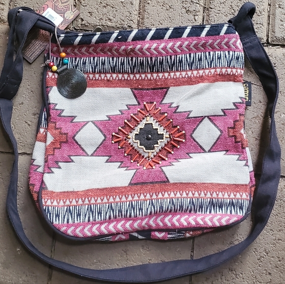 Catori Southwestern Beaded Cross Body Bag - Picture 1 of 4
